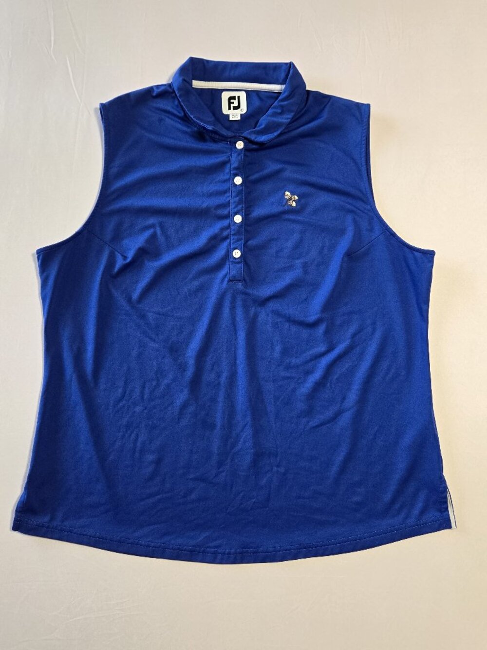 FootJoy FJ Women's Sleeveless Golf Shirt Size XL Blue Stretch Active Top